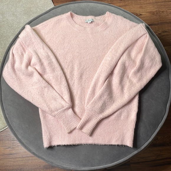 Olivia Warren Bishop Sleeve Sweater - Pink - Picture 1 of 4